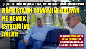 Başkan Oran'dan 'vatan haini' açıklaması
