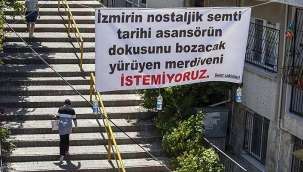 İzmir'in tarihi semtinde yürüyen merdiven krizi