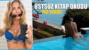Üstsüz kitap okurken poz verip sosyal medyada yayınladı
