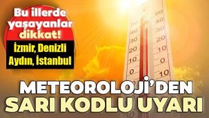 Meteoroloji bazı iller için sarı uyarı verdi