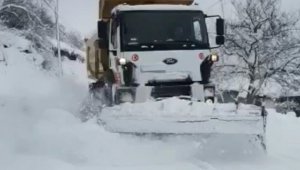 Düzce'de 136 köy yoluna kar engeli