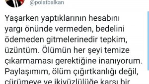 'Topbaş' paylaşımına Taş'tan tepki alan Balkan:  "Linç kampanyasına boyun eğecek değilim" dedi