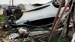 Otomobil hurdaya döndü, sürücünün burnu bile kanamadı