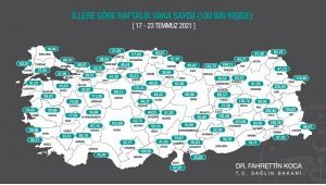 Antalya'da vaka sayısı 75,97'ye yükseldi