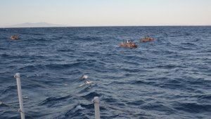 Foça açıklarında 74 düzensiz göçmen kurtarıldı