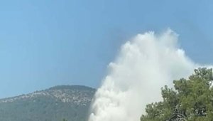 Bodrum'da isale hattında patlama gerçekleşti