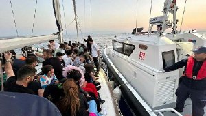 Bodrum'da 78 kaçak göçmen ile 2 organizatör yakalandı