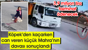Köpek’den kaçarken can veren küçük Mahra’nın ailesine 3,9 milyon lira verilecek
