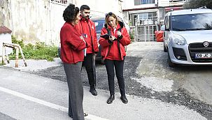 Güvercin masa gezici ekibi halkın talepleri için kapı kapı dolaşıyor