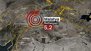 Malatya'da 5,2 büyüklüğünde deprem!