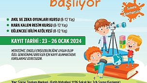 Sarnıç Toplum Merkezi’nde çocuk kurslarının kayıtları başladı