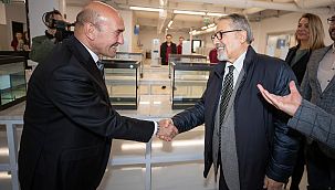 Naci Görür, İzmir'deki yapı ve zemin laboratuvarını ziyaret etti