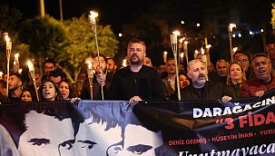Buca'da ‘üç fidan’ için anma töreni düzenlendi