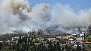 Urla ve Çeşme'de orman yangını