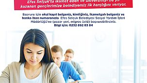 Efes Selçuk Belediyesi’nden Yeni Üniversiteli Gençlere destek