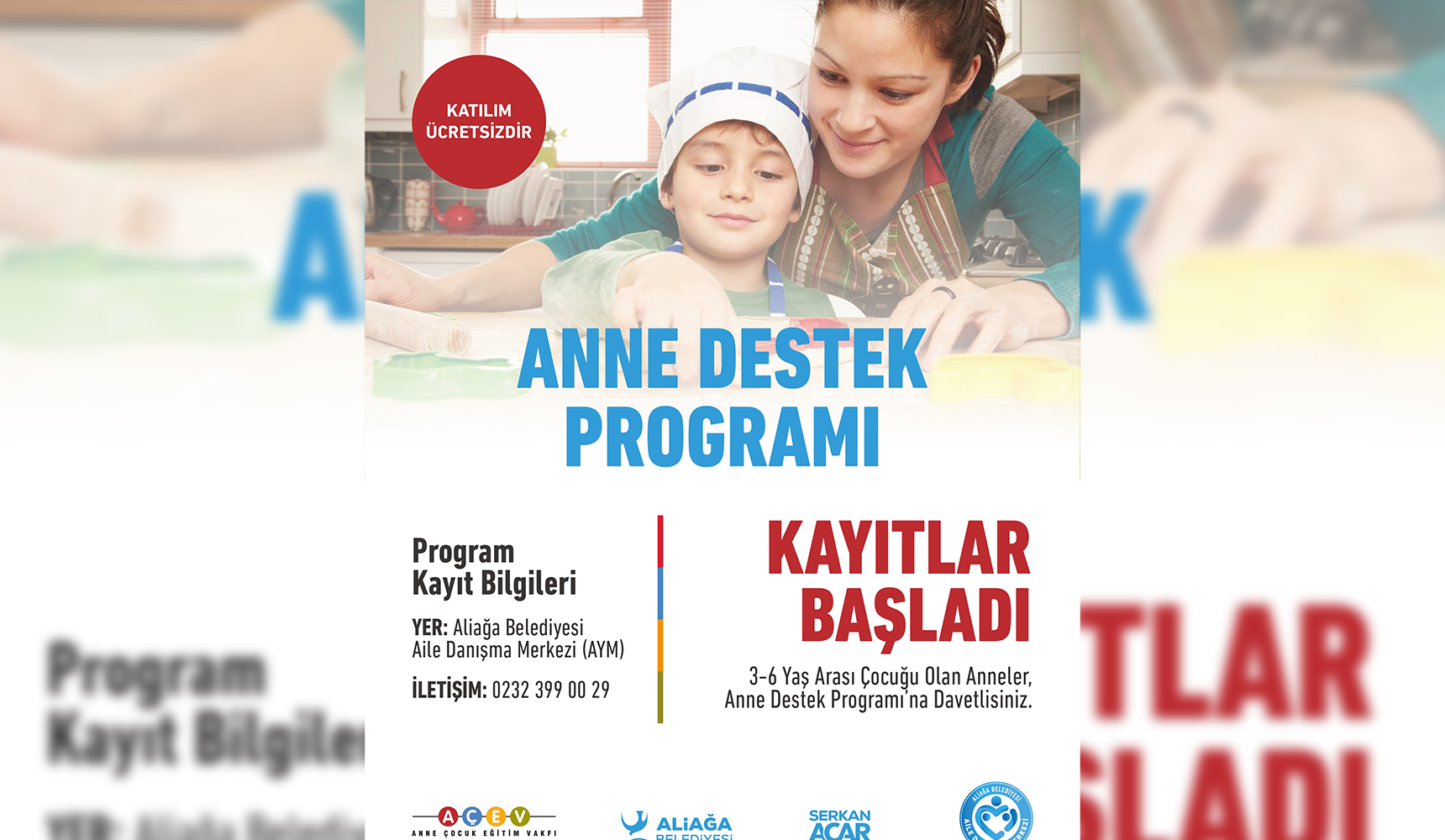 Aliağa’da Anne Destek Programı'na kayıtlar başladı