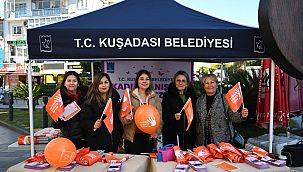 Kuşadası Belediyesi’nden kadına yönelik şiddete karşı farkındalık etkinliği