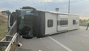 Susurluk’ta yolcu otobüsü devrildi: 36 yaralı