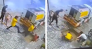 İnanılmaz görüntüler! Kurtarmaya gidenler de çukura düştü
