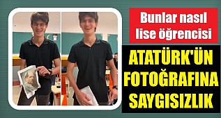 Saygısız! Atatürk'ün fotoğrafını cinsel organına sürttü